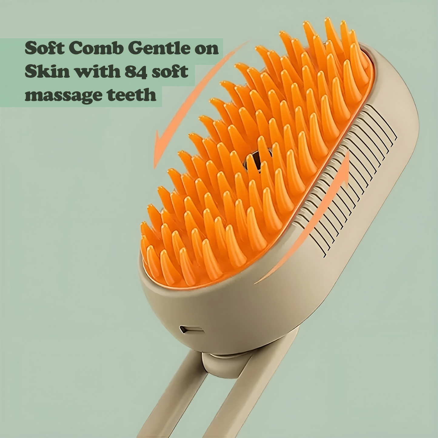 3-in-1 Steamy Pet Brush – Groomer, Detangler & Massager
