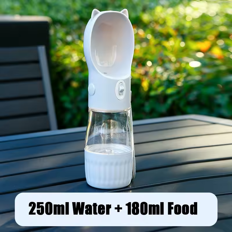 2 in 1 Portable Dog Water Bottle + Food Cup