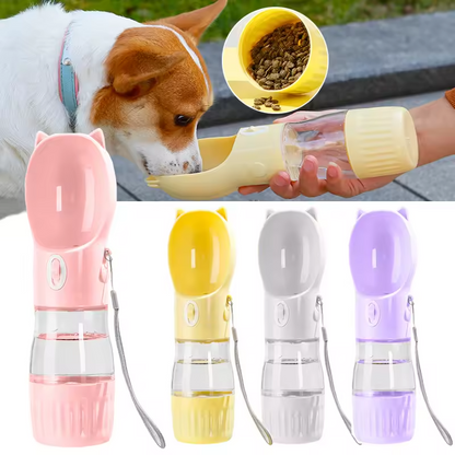 2 in 1 Portable Dog Water Bottle + Food Cup